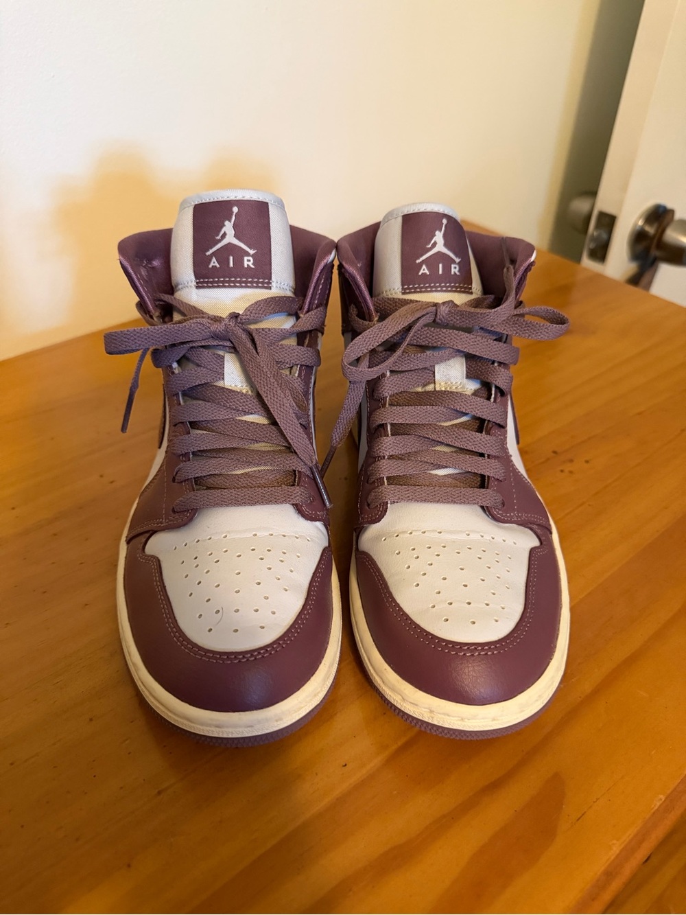 Jordan Men's High-Top Sneakers - Plum and White